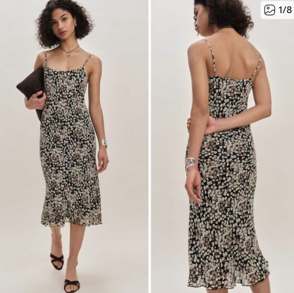 Reformation Emerick Slip Maxi Dress Juno Ditsy Floral XS NWT Spring Events Party